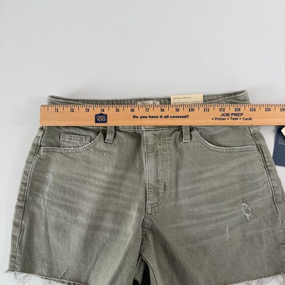 Universal Thread Vintage Midi Stretch Shorts Dusty Olive Green Women's 2 / 26 - Picture 7 of 12